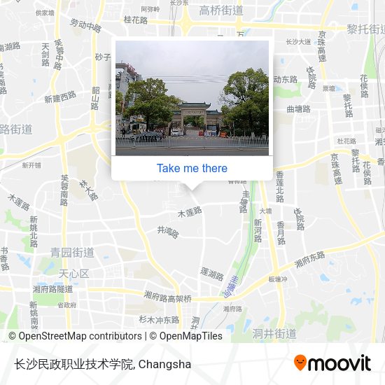 长沙民政职业技术学院 map