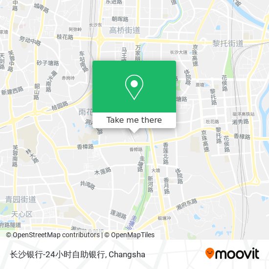 长沙银行-24小时自助银行 map