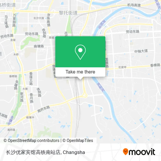 长沙优家宾馆高铁南站店 map