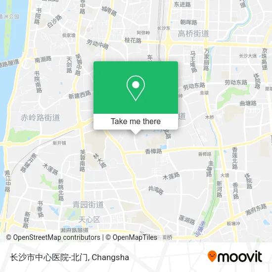 长沙市中心医院-北门 map