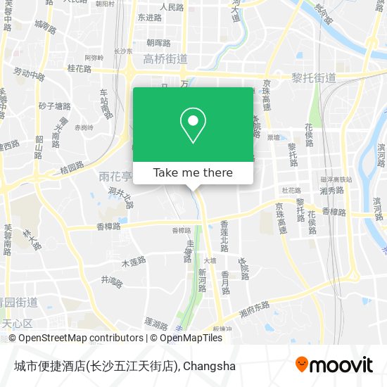 城市便捷酒店(长沙五江天街店) map