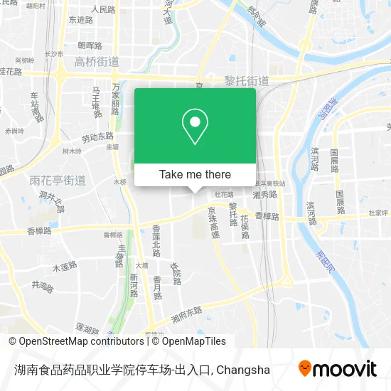 湖南食品药品职业学院停车场-出入口 map