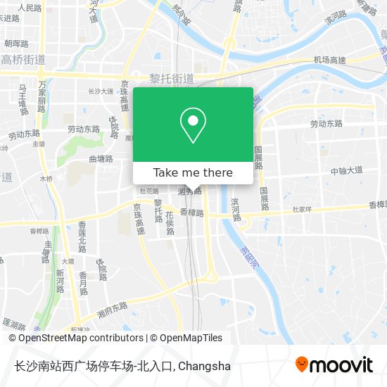 长沙南站西广场停车场-北入口 map