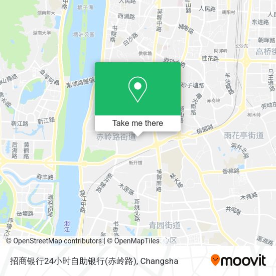 招商银行24小时自助银行(赤岭路) map