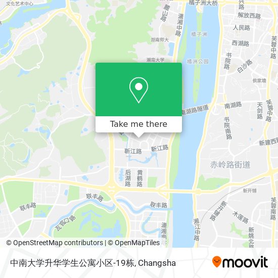 中南大学升华学生公寓小区-19栋 map