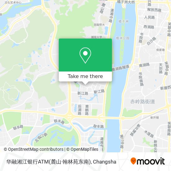 华融湘江银行ATM(麓山·翰林苑东南) map