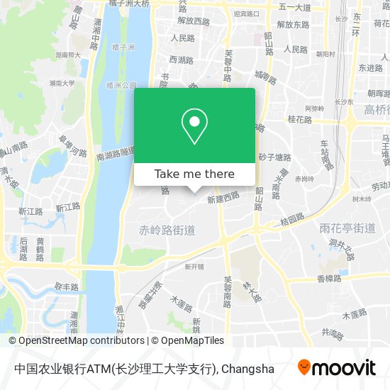 中国农业银行ATM(长沙理工大学支行) map