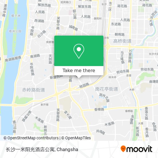 长沙一米阳光酒店公寓 map