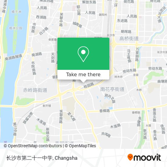 长沙市第二十一中学 map