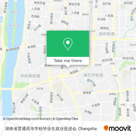 湖南省普通高等学校毕业生就业促进会 map
