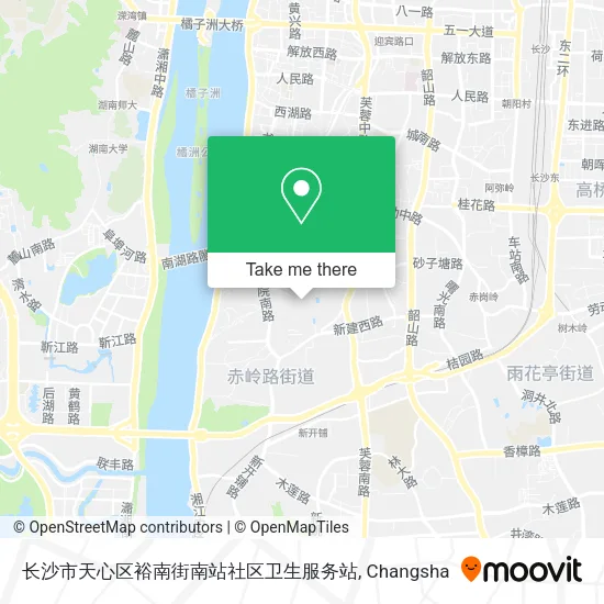 长沙市天心区裕南街南站社区卫生服务站 map