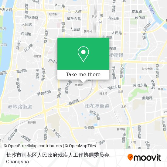 长沙市雨花区人民政府残疾人工作协调委员会 map