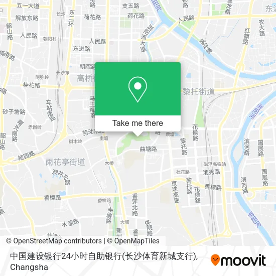 中国建设银行24小时自助银行(长沙体育新城支行) map
