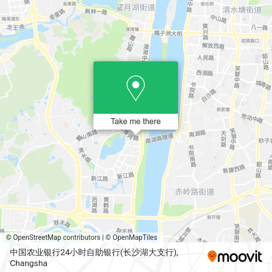 中国农业银行24小时自助银行(长沙湖大支行) map