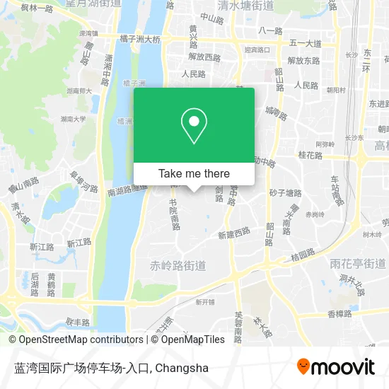 蓝湾国际广场停车场-入口 map
