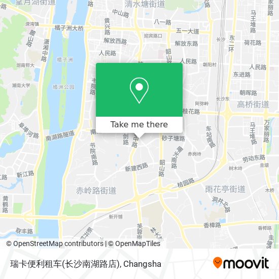 瑞卡便利租车(长沙南湖路店) map