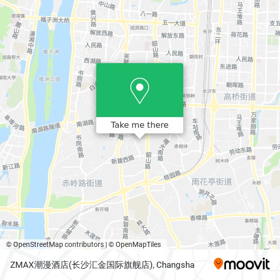 ZMAX潮漫酒店(长沙汇金国际旗舰店) map