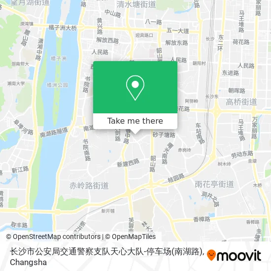 长沙市公安局交通警察支队天心大队-停车场(南湖路) map