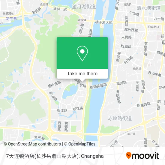 7天连锁酒店(长沙岳麓山湖大店) map
