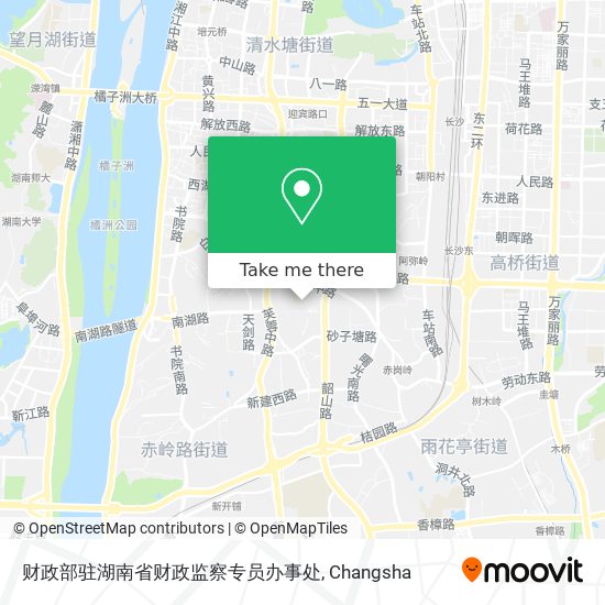 财政部驻湖南省财政监察专员办事处 map