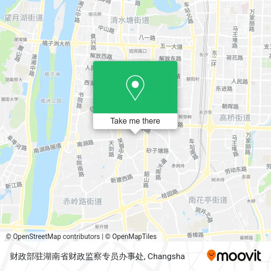 财政部驻湖南省财政监察专员办事处 map