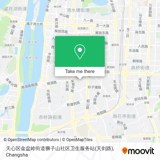 天心区金盆岭街道狮子山社区卫生服务站(天剑路) map
