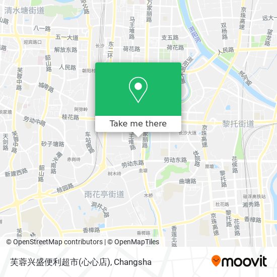 芙蓉兴盛便利超市(心心店) map