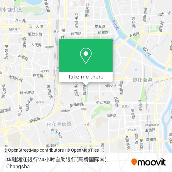 华融湘江银行24小时自助银行(高桥国际南) map