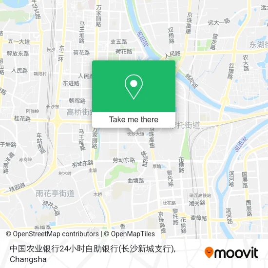中国农业银行24小时自助银行(长沙新城支行) map