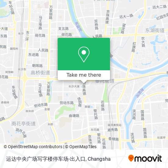 运达中央广场写字楼停车场-出入口 map