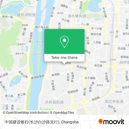 中国建设银行(长沙白沙路支行) map