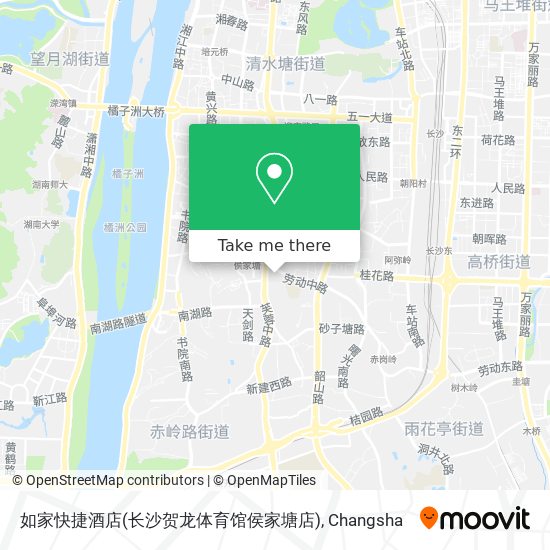 如家快捷酒店(长沙贺龙体育馆侯家塘店) map