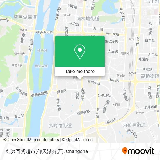 红兴百货超市(仰天湖分店) map