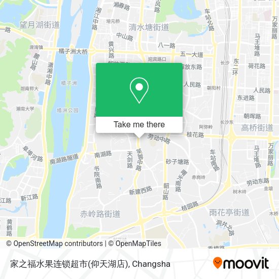 家之福水果连锁超市(仰天湖店) map