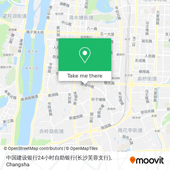 中国建设银行24小时自助银行(长沙芙蓉支行) map