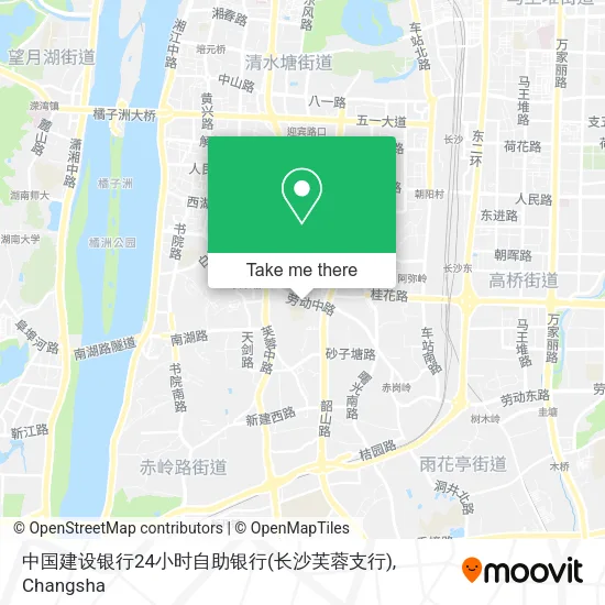 中国建设银行24小时自助银行(长沙芙蓉支行) map