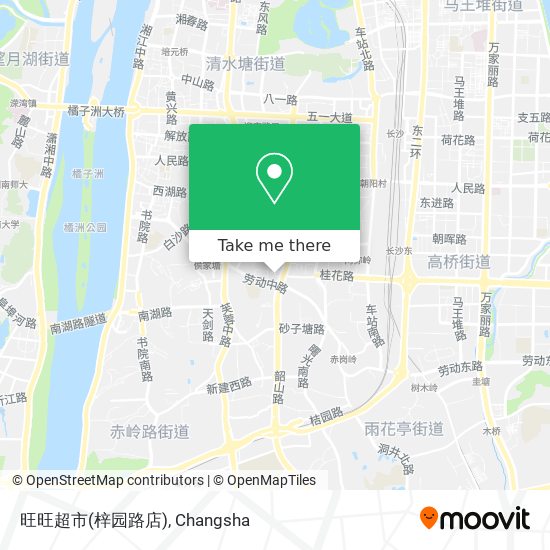 旺旺超市(梓园路店) map