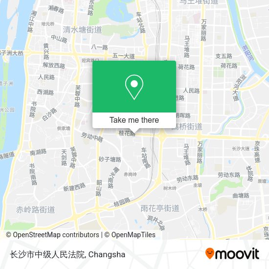 长沙市中级人民法院 map