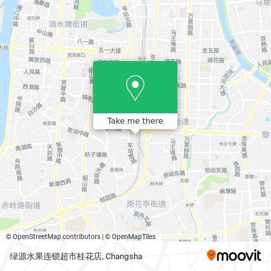 How To Get To 绿源水果连锁超市桂花店in 雨花区by Bus Or Metro