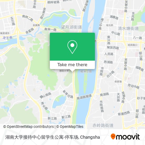 湖南大学接待中心留学生公寓-停车场 map