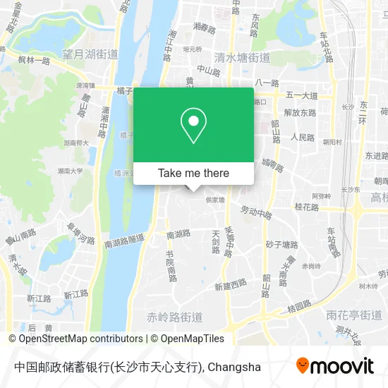 中国邮政储蓄银行(长沙市天心支行) map