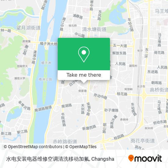 水电安装电器维修空调清洗移动加氟 map