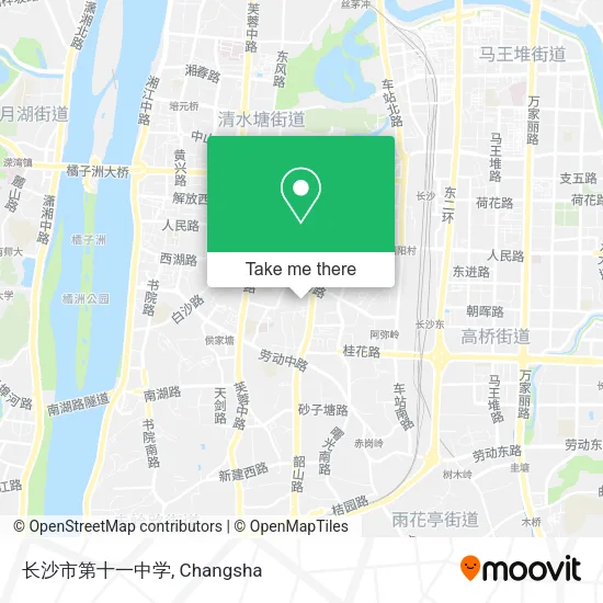 长沙市第十一中学 map