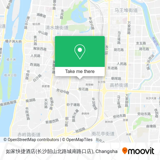 如家快捷酒店(长沙韶山北路城南路口店) map