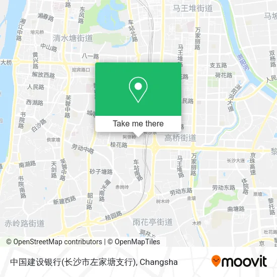 中国建设银行(长沙市左家塘支行) map