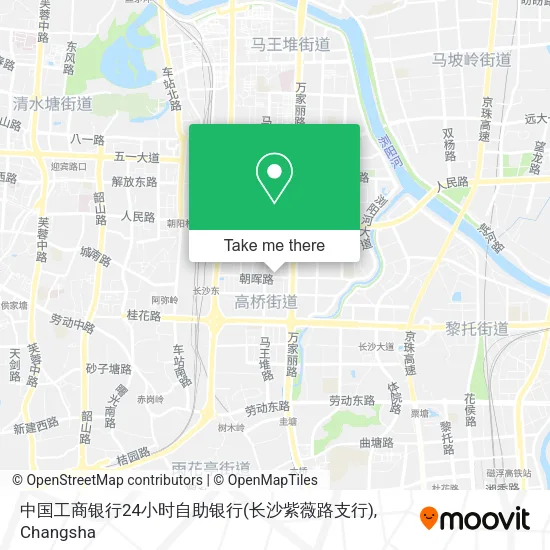 中国工商银行24小时自助银行(长沙紫薇路支行) map