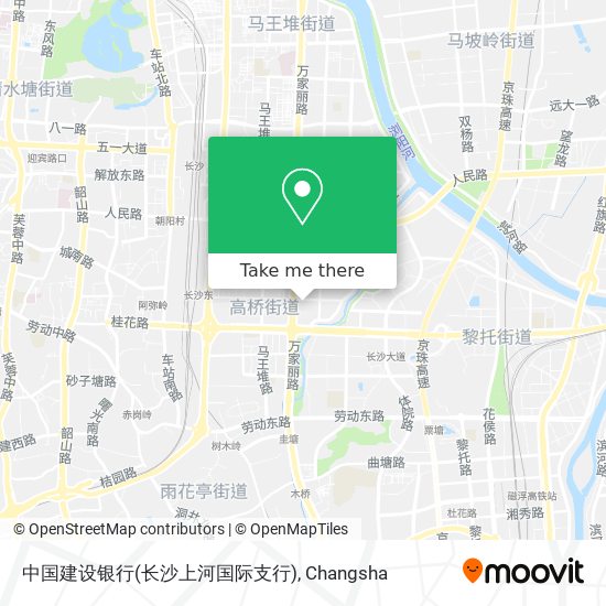 中国建设银行(长沙上河国际支行) map