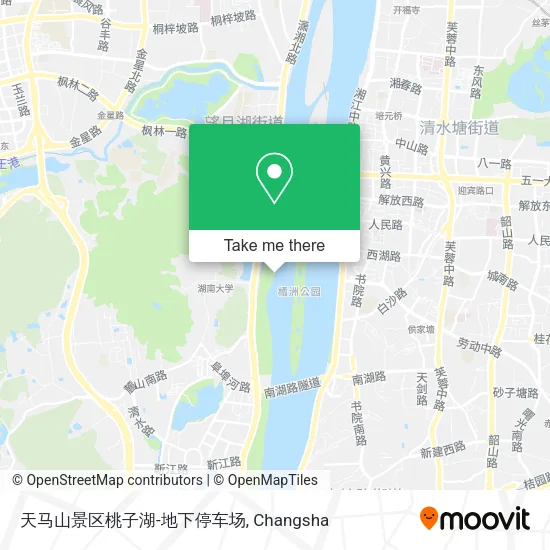 天马山景区桃子湖-地下停车场 map