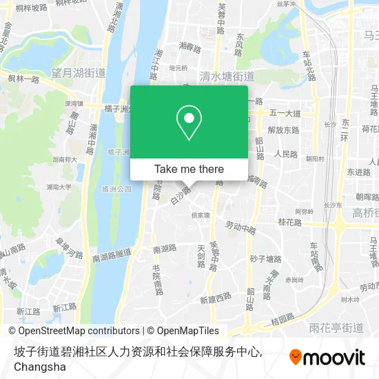 坡子街道碧湘社区人力资源和社会保障服务中心 map