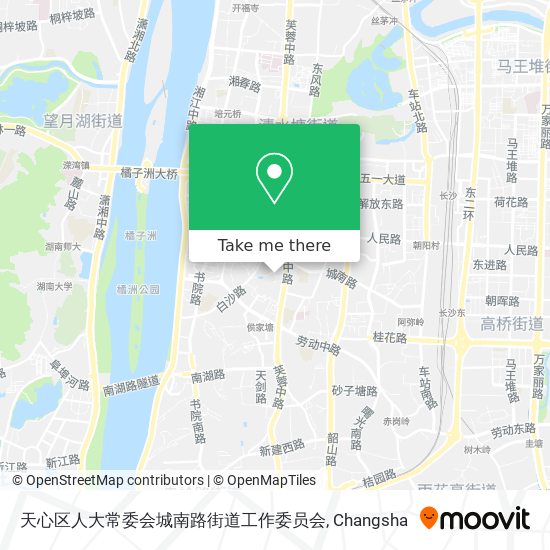 天心区人大常委会城南路街道工作委员会 map
